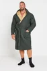 BadRhino Dark Grey Waffle Borg Lined Dressing Gown - 4XL Image 1