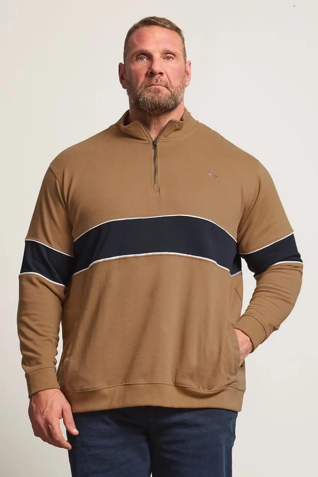 BadRhino Tan Brown Quarter Zip Sweatshirt