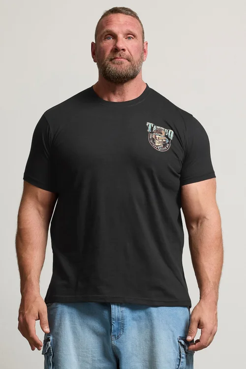 BadRhino Black 'Tattoo Fest' Graphic Print T-Shirt - XXL Image 1