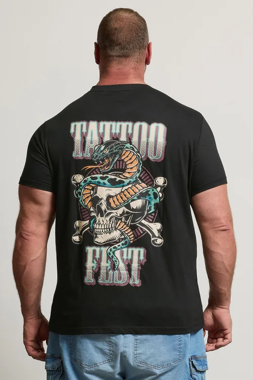BadRhino Black 'Tattoo Fest' Graphic Print T-Shirt - XXL Image 3