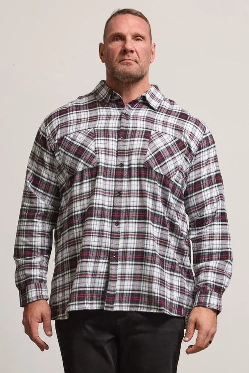 BadRhino Black Check Print Long Sleeve Flannel Shirt - 7/8 XL Image 1