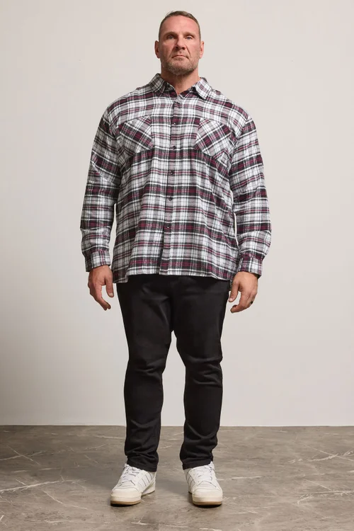 BadRhino Black Check Print Long Sleeve Flannel Shirt - 7/8 XL Image 2