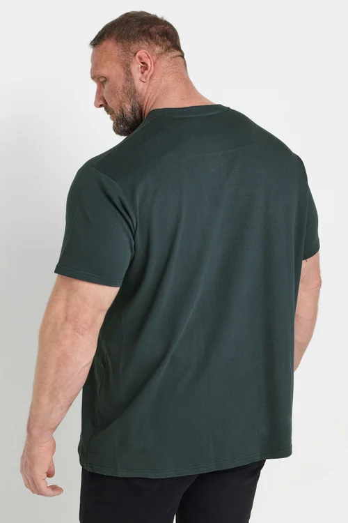 BadRhino Blue Grey Textured Short Sleeve T-Shirt - 4XL Image 4