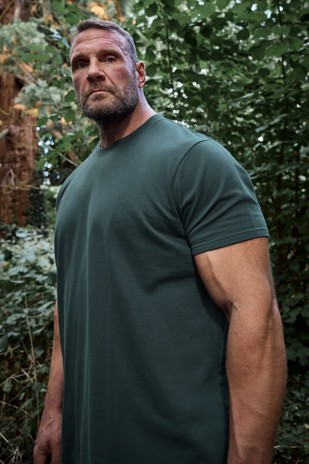 BadRhino Blue Grey Textured Short Sleeve T-Shirt - 4XL Image 1