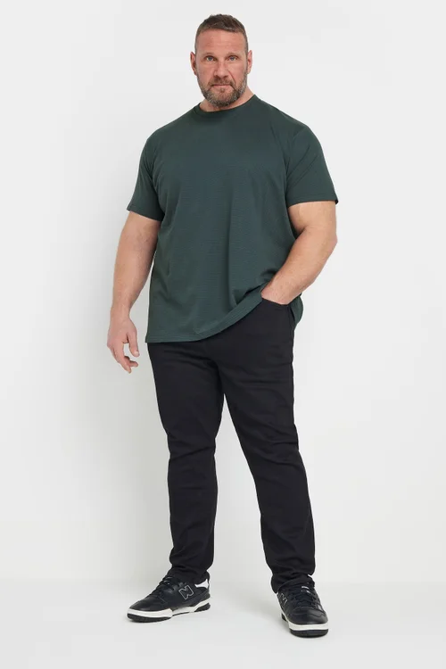 BadRhino Blue Grey Textured Short Sleeve T-Shirt - 4XL Image 3