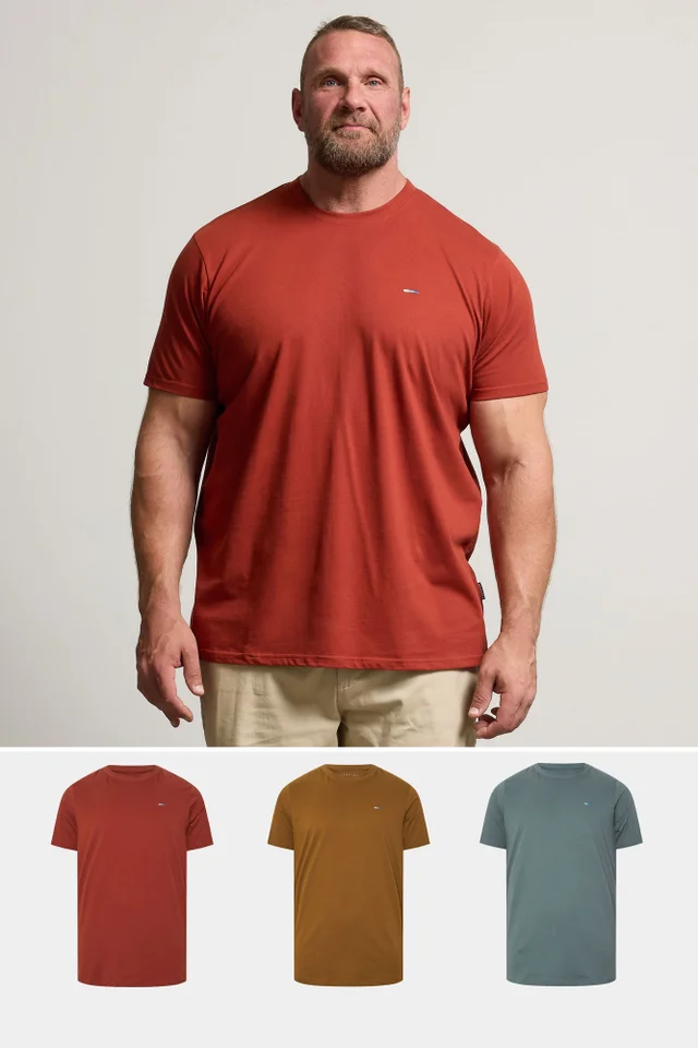 BadRhino 3 Pack Storm Blue & Burnt Red Core T-Shirts