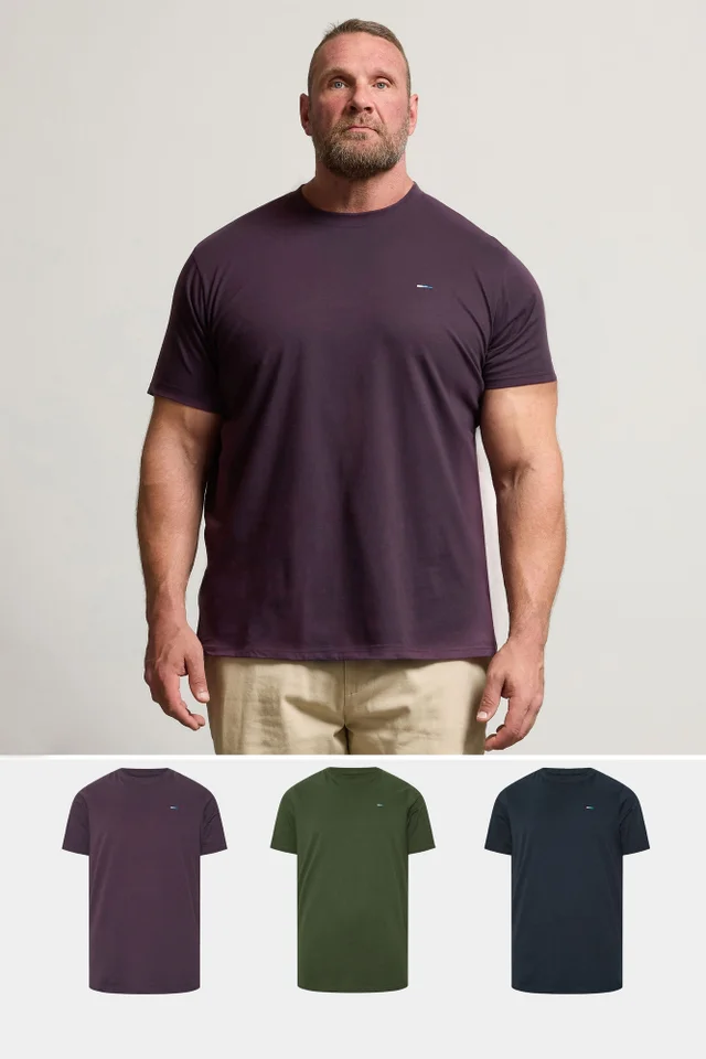 BadRhino 3 Pack Plum Purple & Dark Green Core T-Shirts