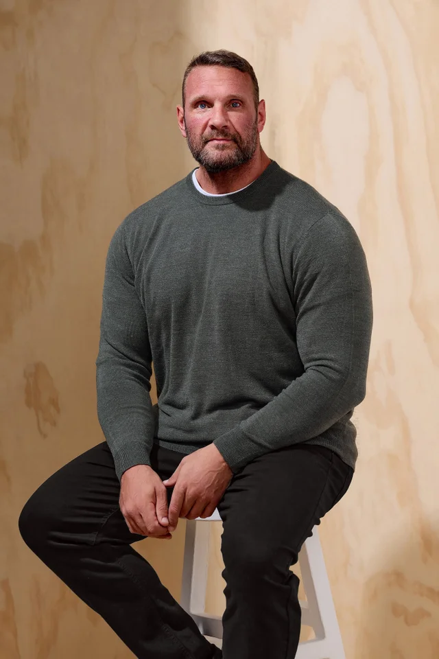 BadRhino Grey Crew Neck Jumper