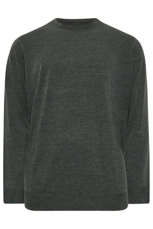 BadRhino Grey Crew Neck Jumper - 3XL Image 3