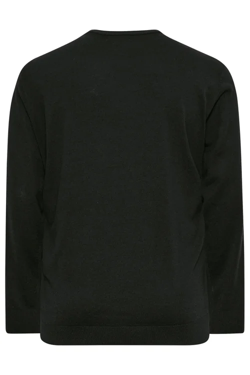 BadRhino Black Crew Neck Knitted Jumper - 3XL Image 4