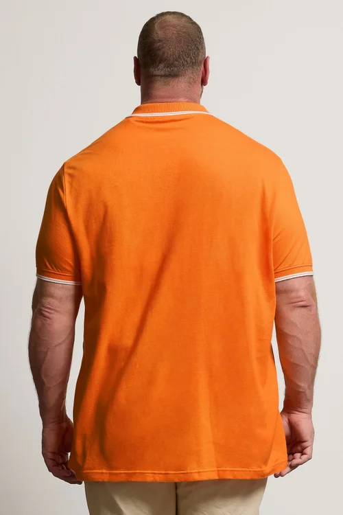 BadRhino 3 Pack Pink & Orange Tipped Polo Shirts - 4XL Image 5