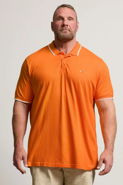 BadRhino 3 Pack Pink & Orange Tipped Polo Shirts - Extra Large Image 3
