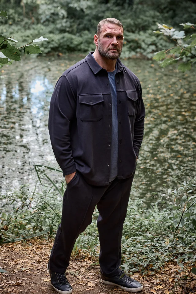 BadRhino Black Textured Jersey Joggers