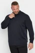 BadRhino Navy Blue Knitted Long Sleeve Polo Shirt - 5/6 XL Image 1