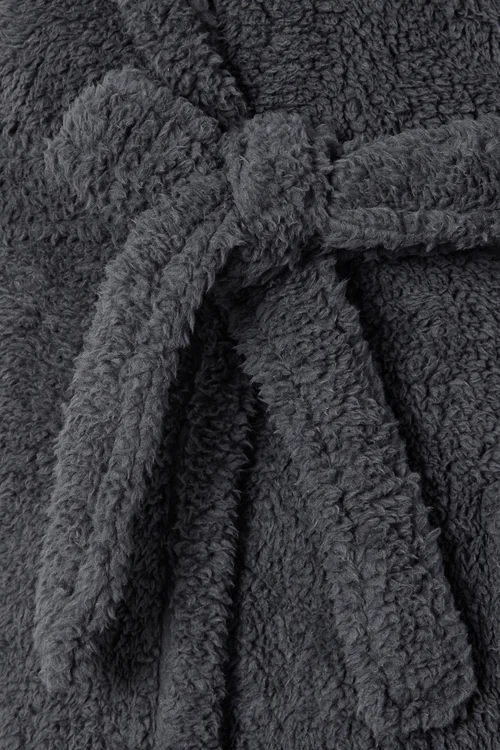 BadRhino Charcoal Grey Borg Dressing Gown - 4XL Image 5