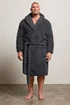 BadRhino Charcoal Grey Borg Dressing Gown - 5/6 XL Image 1