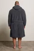 BadRhino Charcoal Grey Borg Dressing Gown - 5/6 XL Image 2