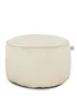 rucomfy Velvet Pouffe Cream Beanbag - One Size Image 4