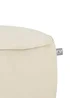 rucomfy Velvet Pouffe Cream Beanbag - One Size Image 5