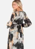 Lovedrobe Faux Wrap Black/Off White Long Sleeve Tie Back Midaxi Dress - 26 Image 4
