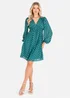 Lovedrobe Green Long Sleeve V Neck Mini Dress - 8 Image 1