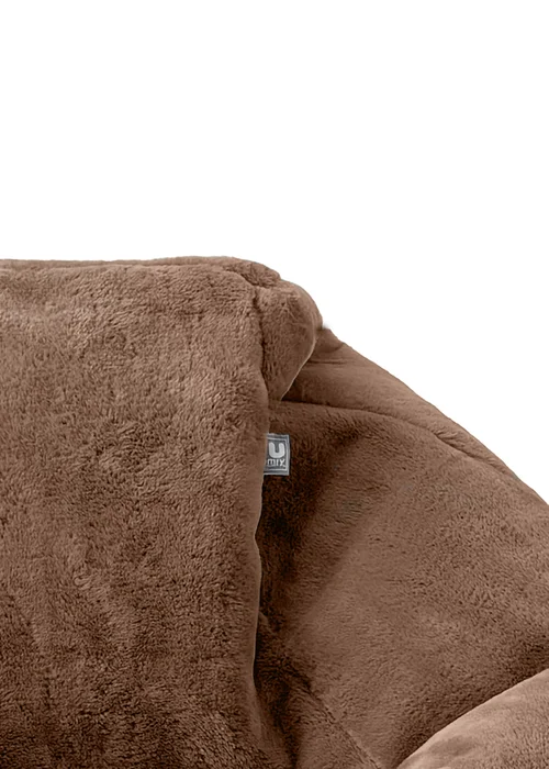 rucomfy Faux Fur Hygge Chocolate Beanbag - One Size Image 2