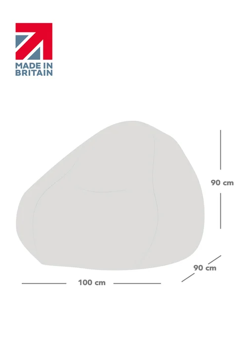 rucomfy Faux Fur Hygge Linen Beanbag - One Size Image 4