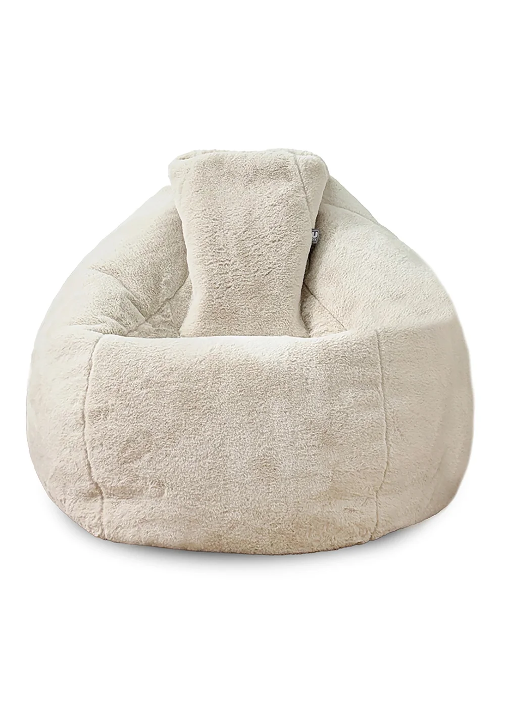 rucomfy Faux Fur Hygge Linen Beanbag - One Size Image 2