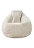 rucomfy Faux Fur Hygge Linen Beanbag - One Size Image 2