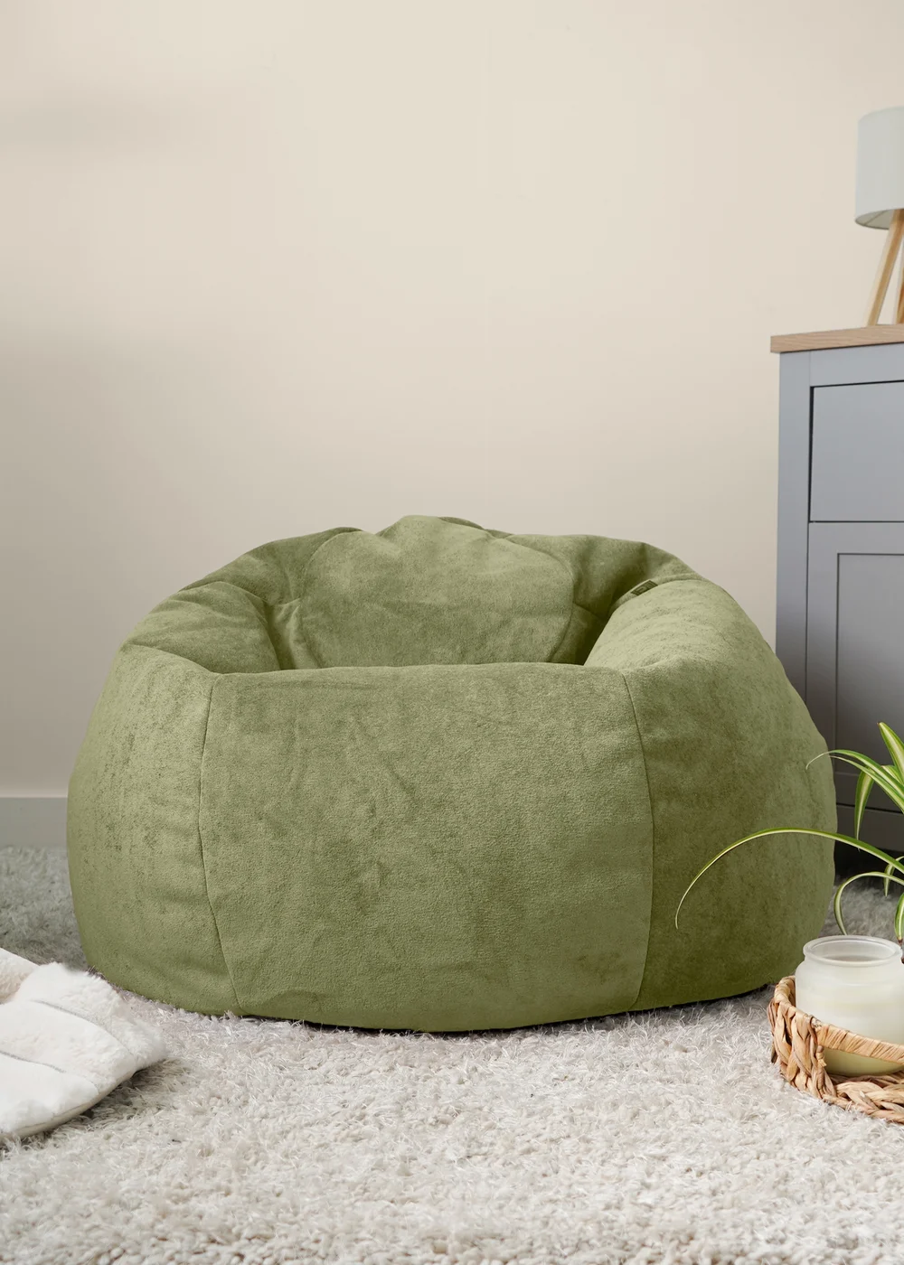 rucomfy Velora Classic Adult Sage Green Beanbag - One Size Image 1