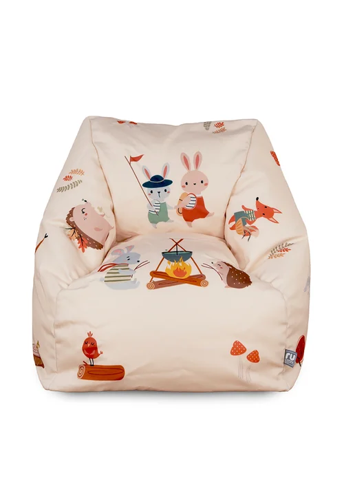 rucomfy Forest Friends Kids Snuggle Chair Beanbag & Footstool Bundle - One Size Image 1