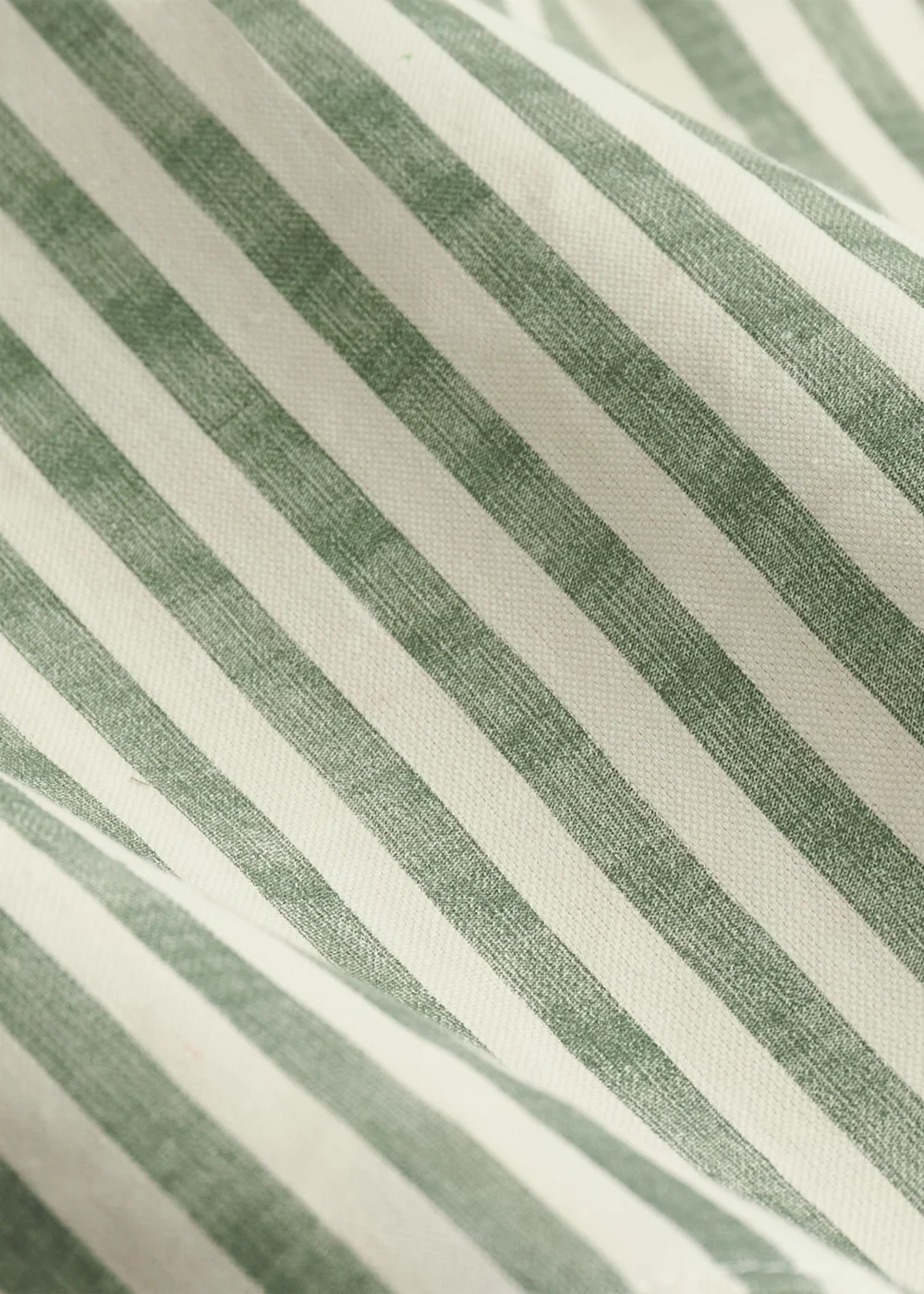 Yard Hebden Stripe Cotton Pencil Pleat Curtains Forest - 46W X 54D (117x137cm Image 5