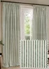 Yard Hebden Stripe Cotton Pencil Pleat Curtains Forest - 46W X 54D (117x137cm Image 1