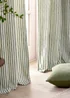 Yard Hebden Stripe Cotton Eylet Curtains Forest - 46W X 54D (117x137cm Image 3