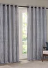 Yard Hebden Stripe Cotton Eylet Curtains Navy - 46W X 54D (117x137cm Image 2