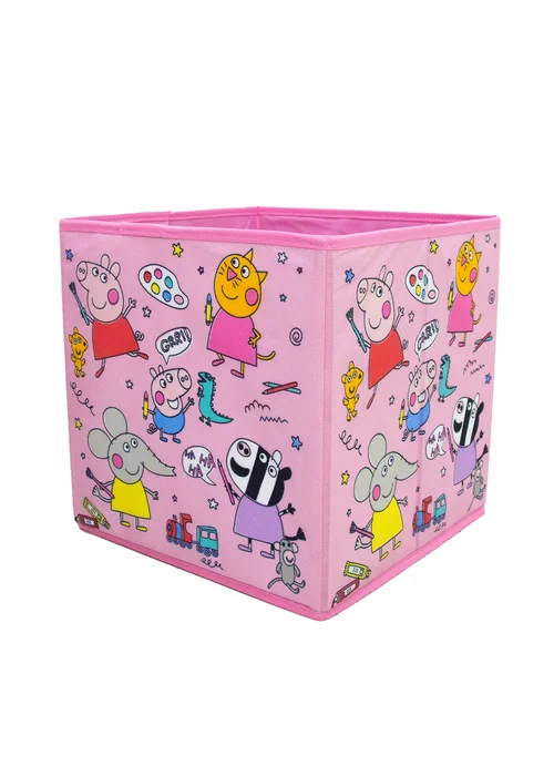 Peppa Doodles Pink 2 Pack Storage Box - One Size Image 4