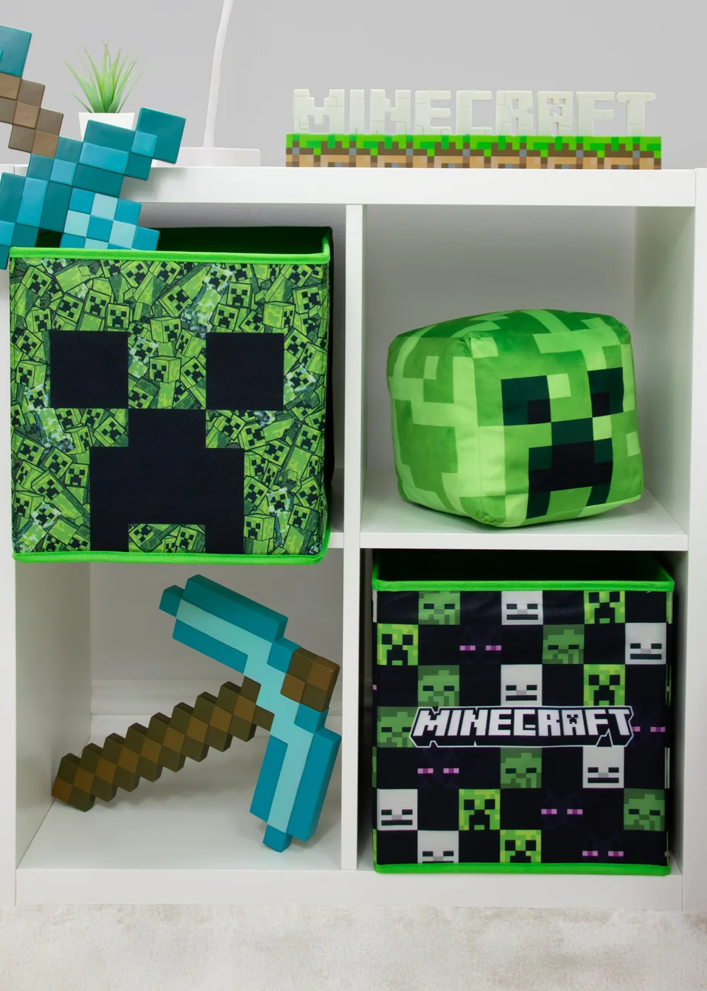 Minecraft Survival Green 2 Pack Storage Box - One Size Image 1