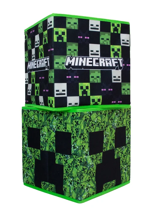 Minecraft Survival Green 2 Pack Storage Box - One Size Image 3