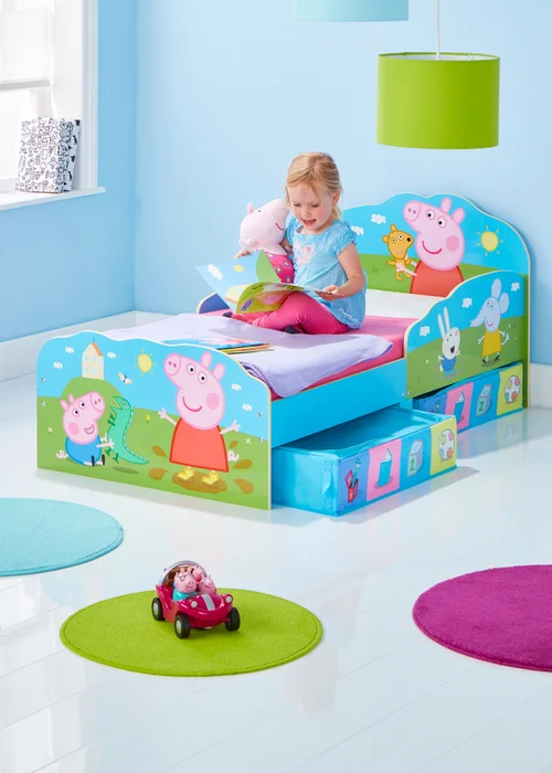 Peppa Pig Blue Toddler Bed With Underbed Storage - Toddler Image 2
