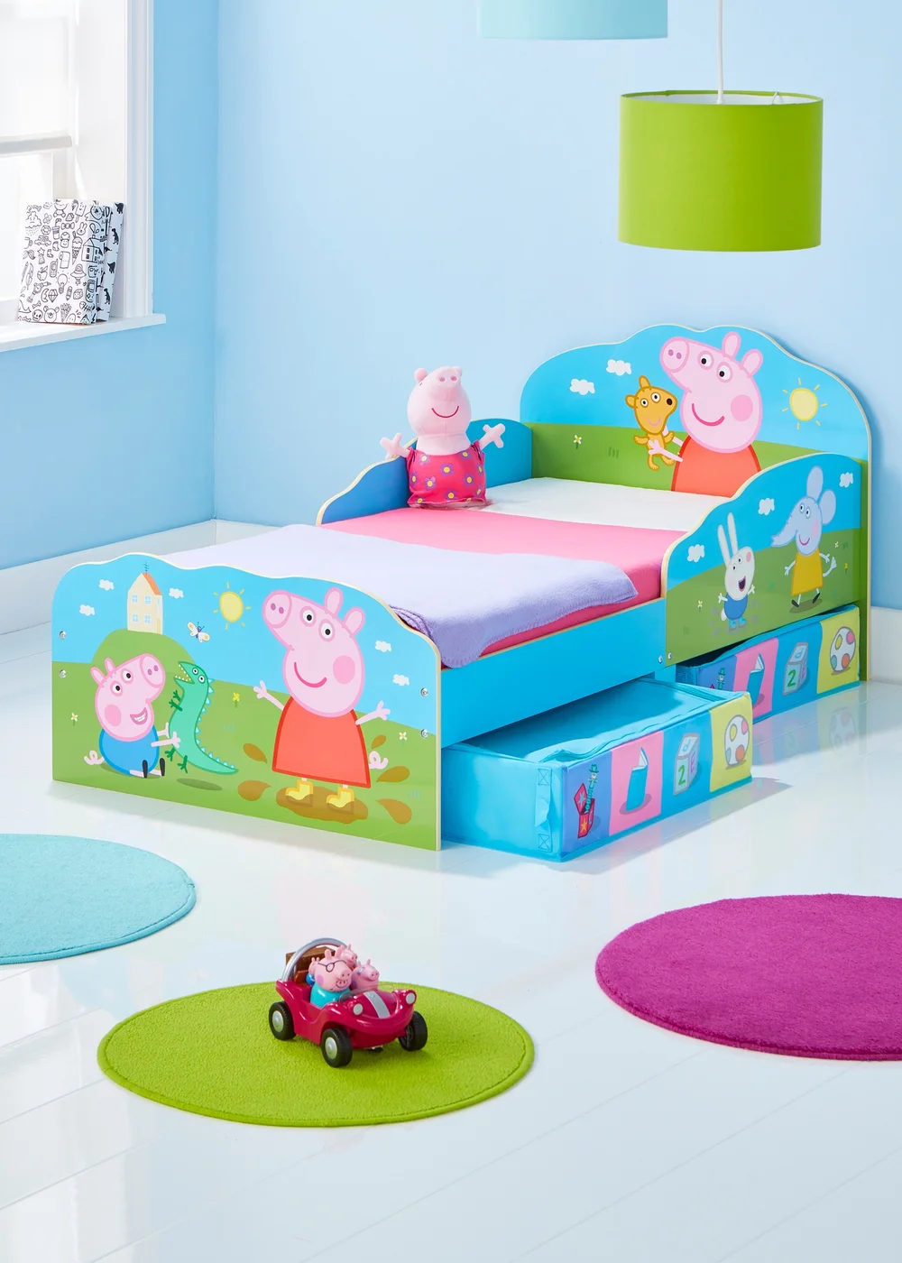Peppa Pig Blue Toddler Bed With Underbed Storage - Toddler Image 1