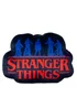 Stranger Things Flames Navy Shaped Cushion - One Size Image 3