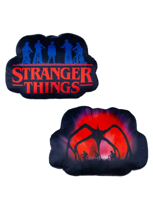 Stranger Things Flames Navy Shaped Cushion