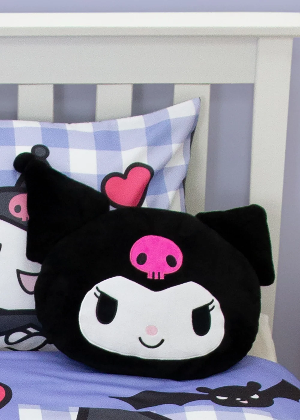 Hello Kitty Kuromi Black Shaped Cushion - One Size Image 1