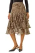 Roman Natural Animal Print Ruffled Skirt - Size 14 Clothing Image 1