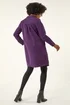 Roman Purple Corduroy Tunic Shirt Dress - 18 Image 3