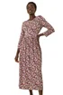 Roman Stone Multi Floral Gathered Midi Dress - 10 Image 1