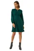 Roman Teal Textured Spot Keyhole Dress - 16 Image 2