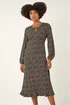 Roman Stone Spot Print Keyhole Midi Dress - Size 10 Image 1