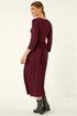 Roman Wine Abstract Spot Stretch Midi Dress - 18 Image 3