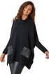 Roman Black Sparkle Pocket Poncho Jumper - Small/Medium Image 1